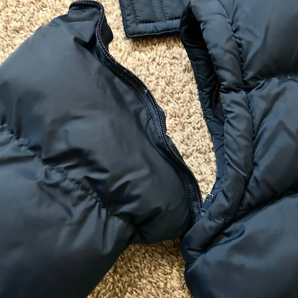 Oshkosh I Navy Blue Puffer Jacket w Fleece Lined‎ Hood & Detachable Arms I M 5/6